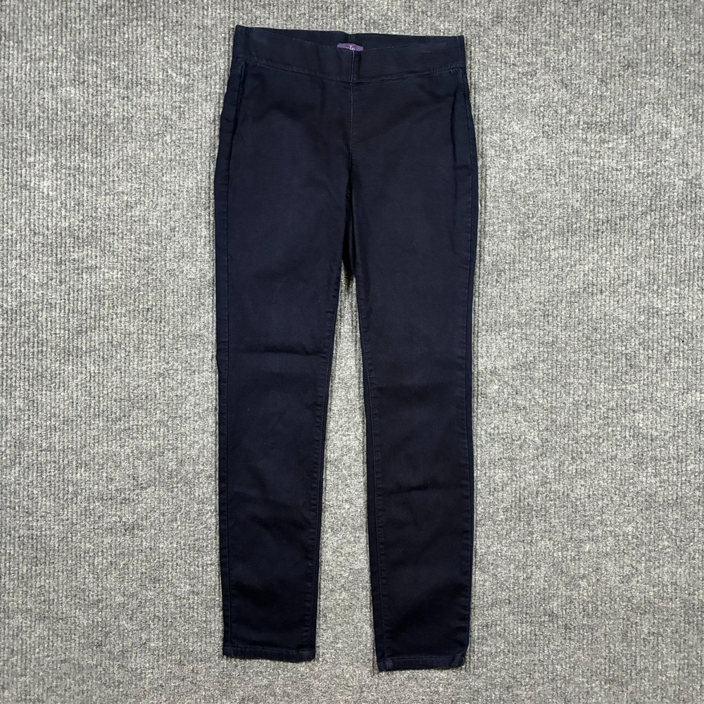 NYDJ Womens Legging Jeans Size 2 Dark Wash Denim Pull On Stretch Mid Rise